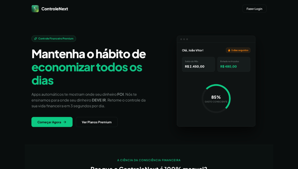 Aplicativo Controle Next